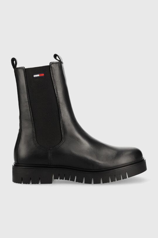 Кожаные ботинки челси Long Chelsea Boot Tommy Jeans, черный цена и фото