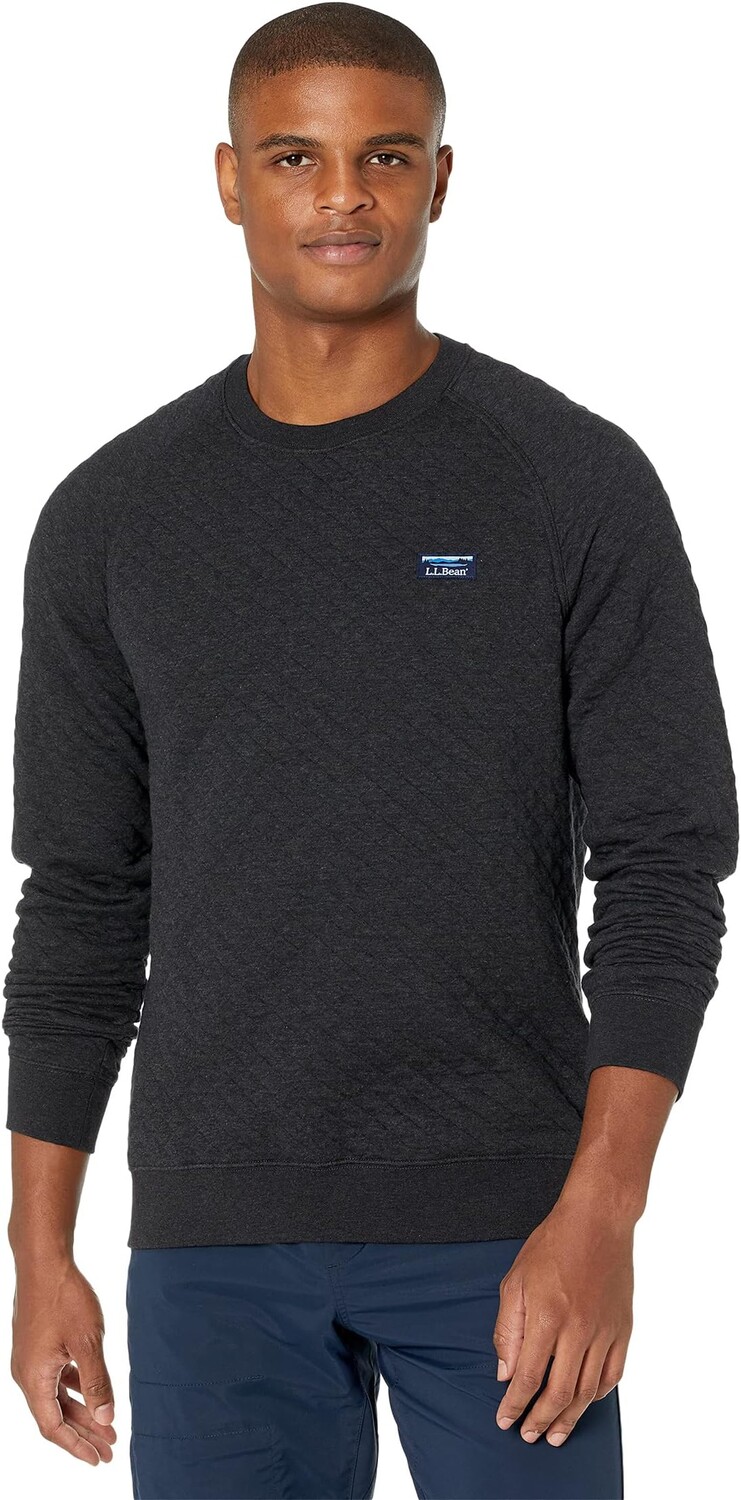 

Толстовка Quilted Crew Neck Regular L.L.Bean, цвет Dark Charcoal Heather