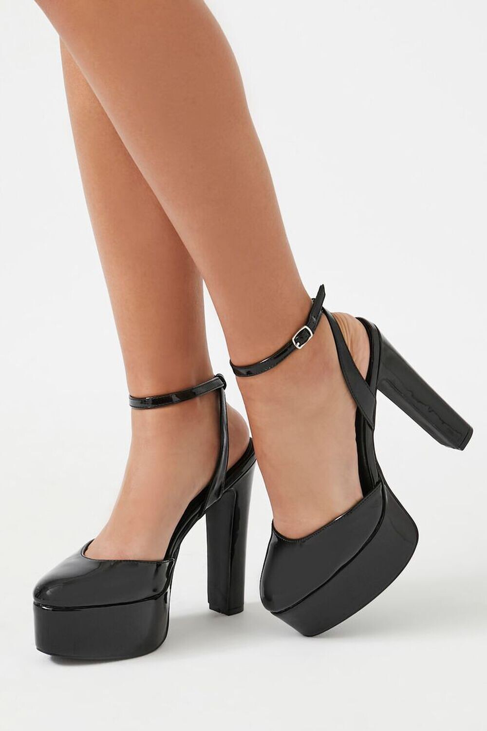 

Туфли на платформе из искусственной кожи Forever 21, черный
