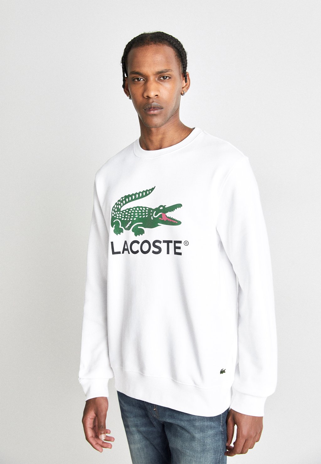 

Толстовка Lacoste Unisex, белая, Белый;серый