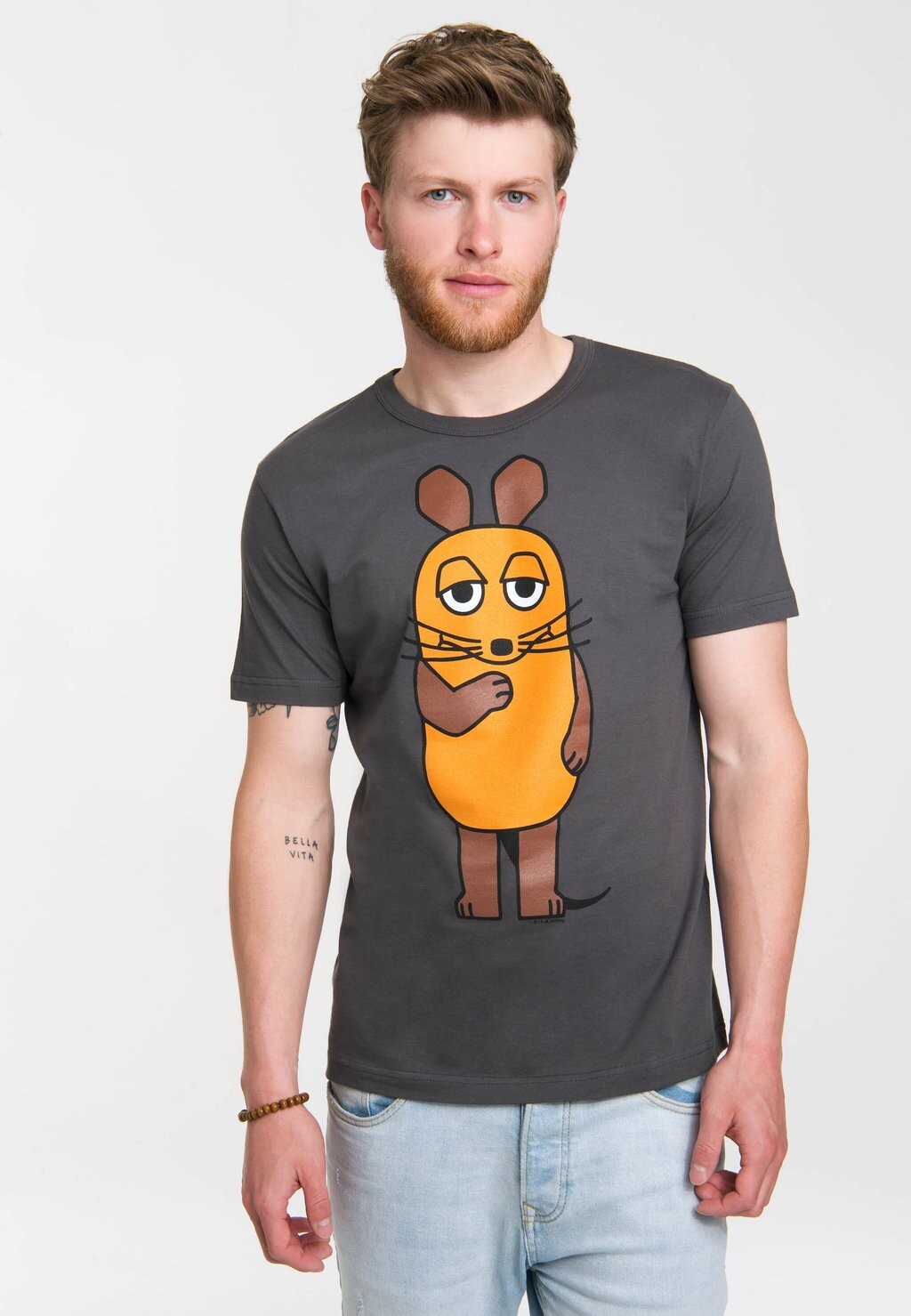 

Футболка с принтом LOGOSHIRT, серый