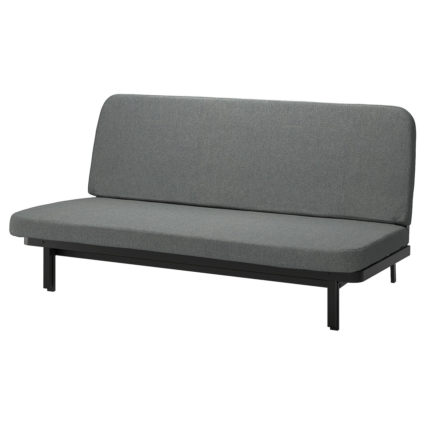 NYHAMN 3-местный диван-кровать, поролоновый матрас в комплекте/Скартофт черный/светло-серый IKEA