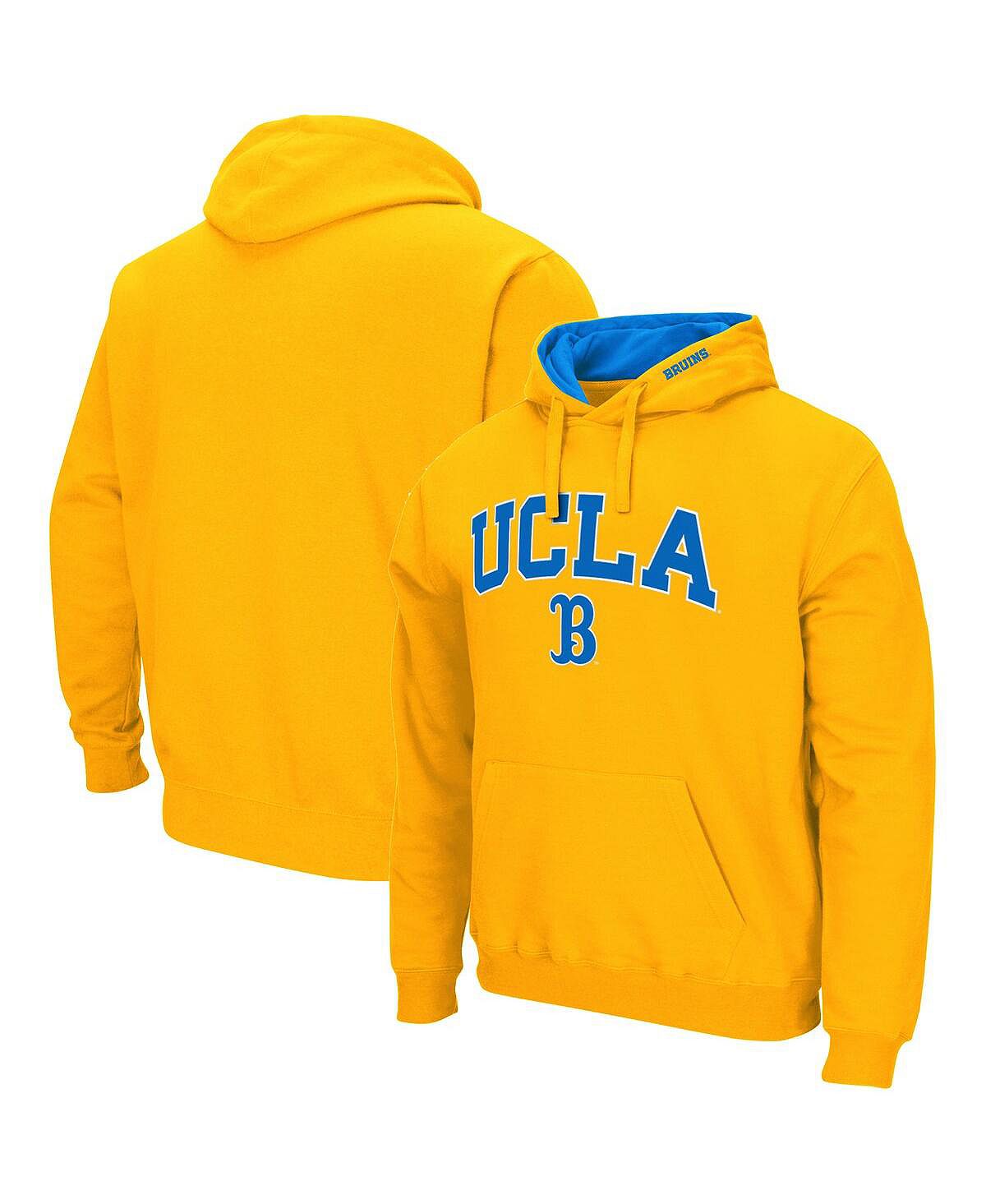 Мужской золотой пуловер с капюшоном UCLA Bruins Arch и Logo 3.0 Colosseum