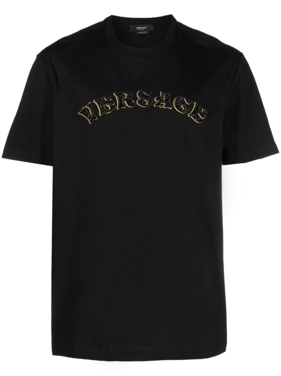 

Versace футболка с вышитым логотипом, черный