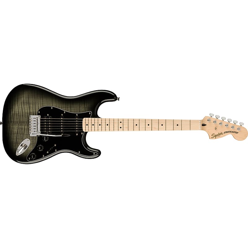 Электрогитара Fender Squier Affinity Series Stratocaster FMT HSS Guitar, Maple, Black Burst