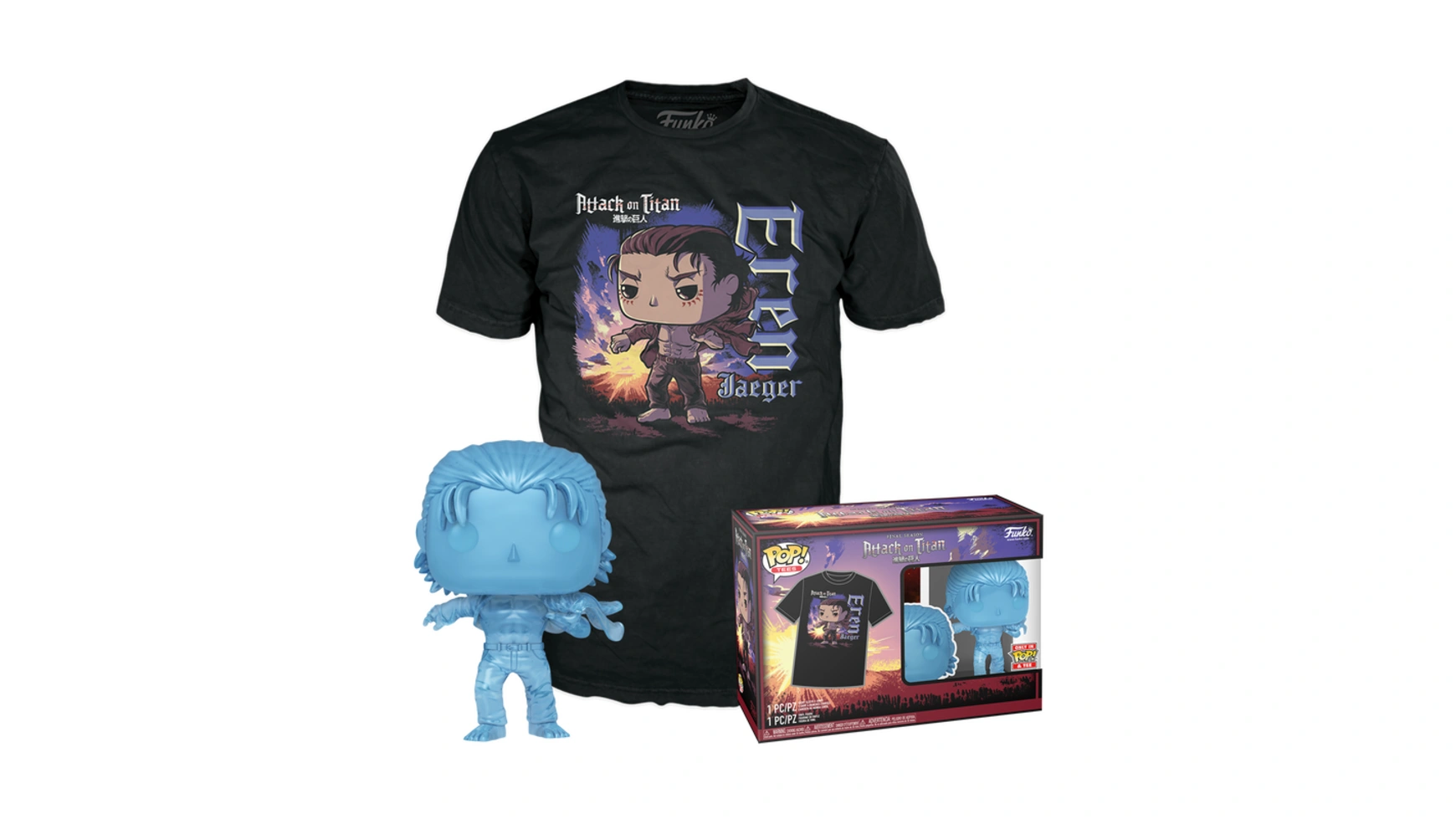 

Funko - Pop! Атака Титанов ПОП! И футболка Eren Jaeger, размер L