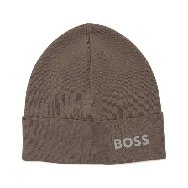 

Aride_Beanie шапка с добавлением шерсти Boss, коричневый