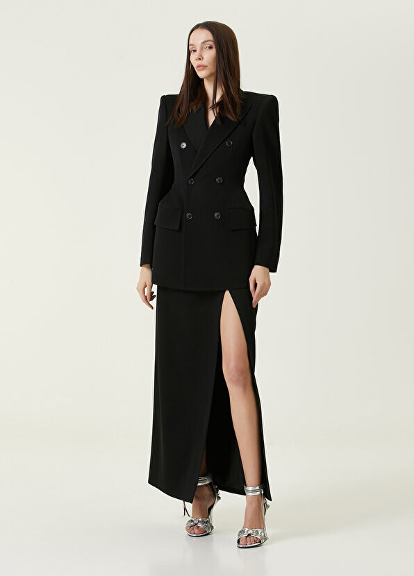 

Черная шерстяная юбка макси Balenciaga