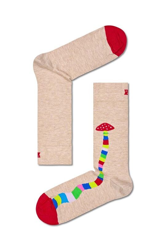 

Носки с грибами Happy Socks, бежевый