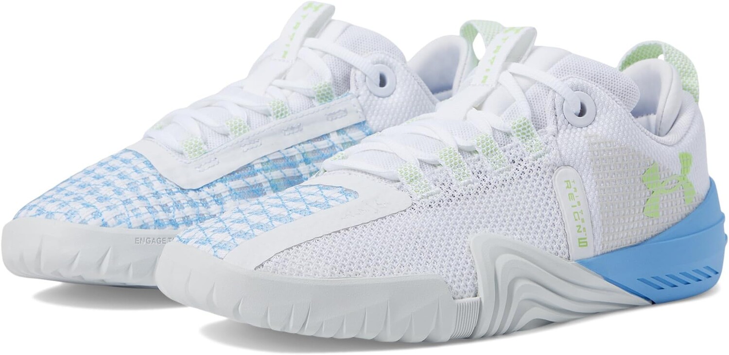 

Кроссовки Under Armour TriBase Reign 6, цвет White/Horizon Blue/Morph Green