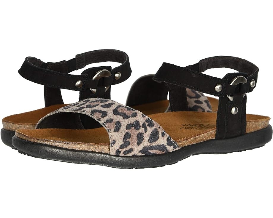 

Сандалии Naot Sabrina, цвет Cheetah Suede/Black Velvet Nubuck