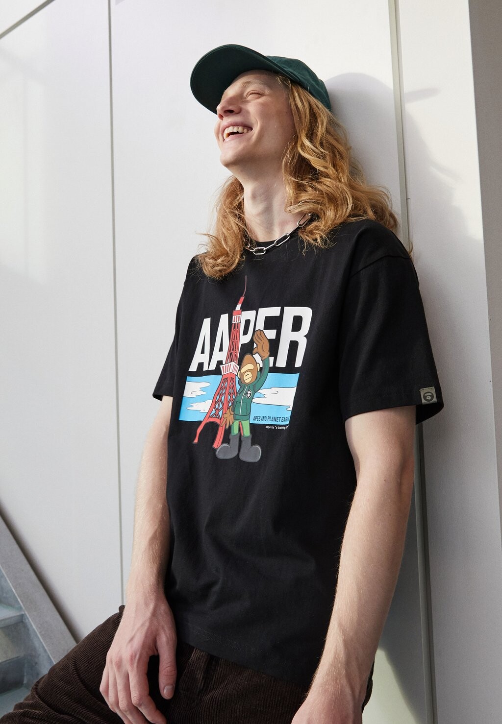 

Футболка с принтом AAPE By A Bathing Ape, черный