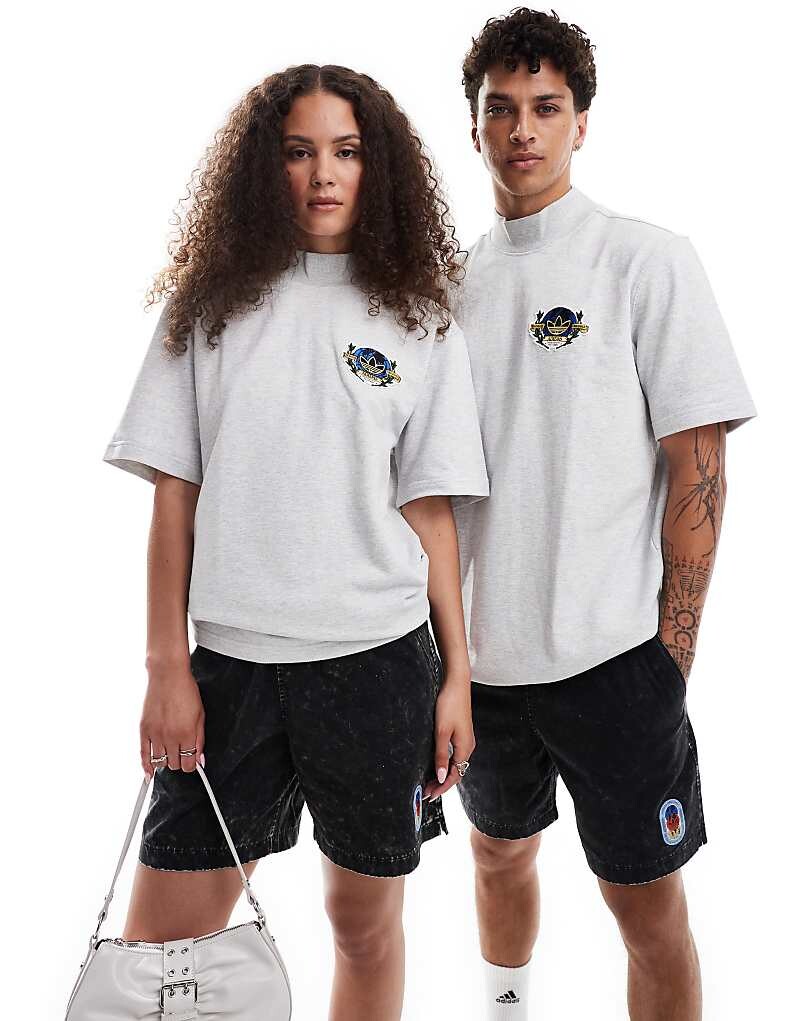 

adidas Originals – Серая футболка унисекс с логотипом