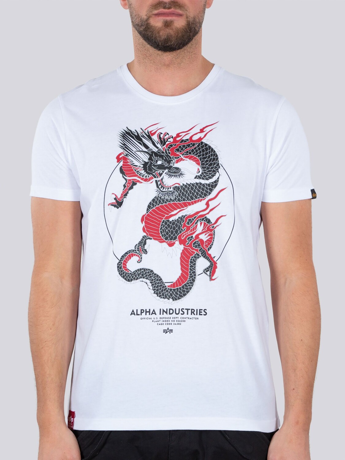 

Футболка с круглым вырезом Heritage Dragon Alpha Industries, белый/мульти