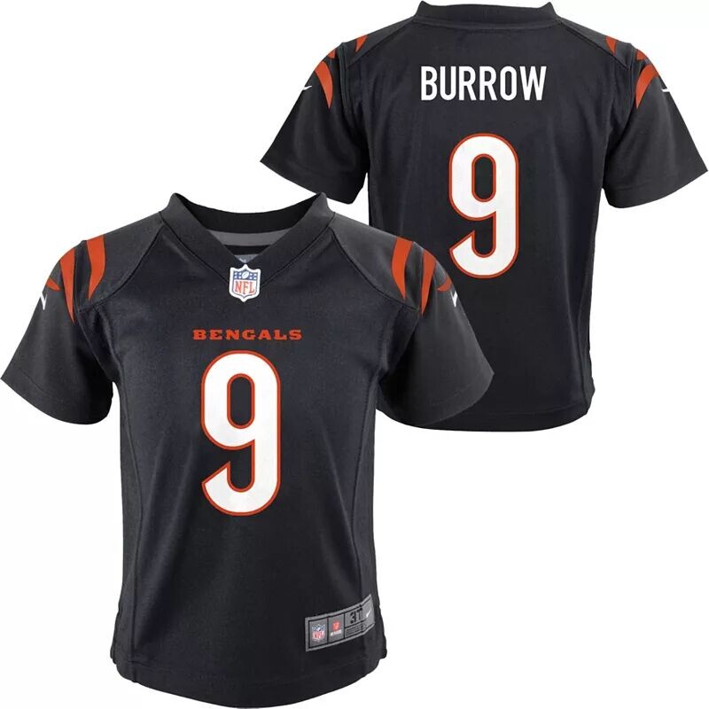 

Черная игровая майка Nike Toddler Cincinnati Bengals Joe Burrow #9