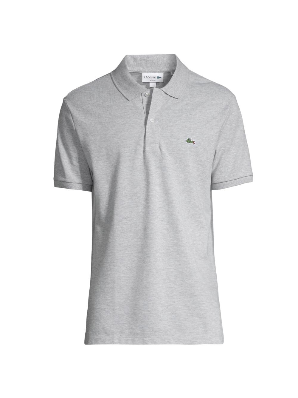 

Рубашка поло облегающего кроя из пике Lacoste, серебряный