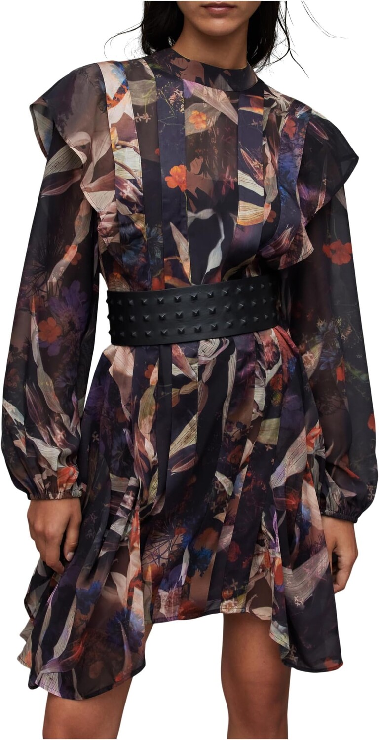 

Платье Типпи с длинными рукавами Fleur AllSaints, цвет Rust Brown
