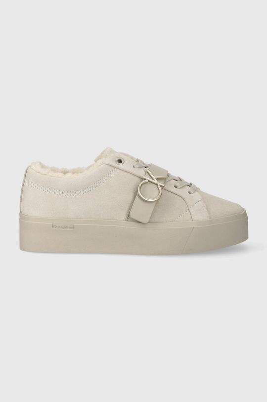 

Замшевые кроссовки FLTFRM CUPSOLE LT W/HW SUE WL Calvin Klein, бежевый