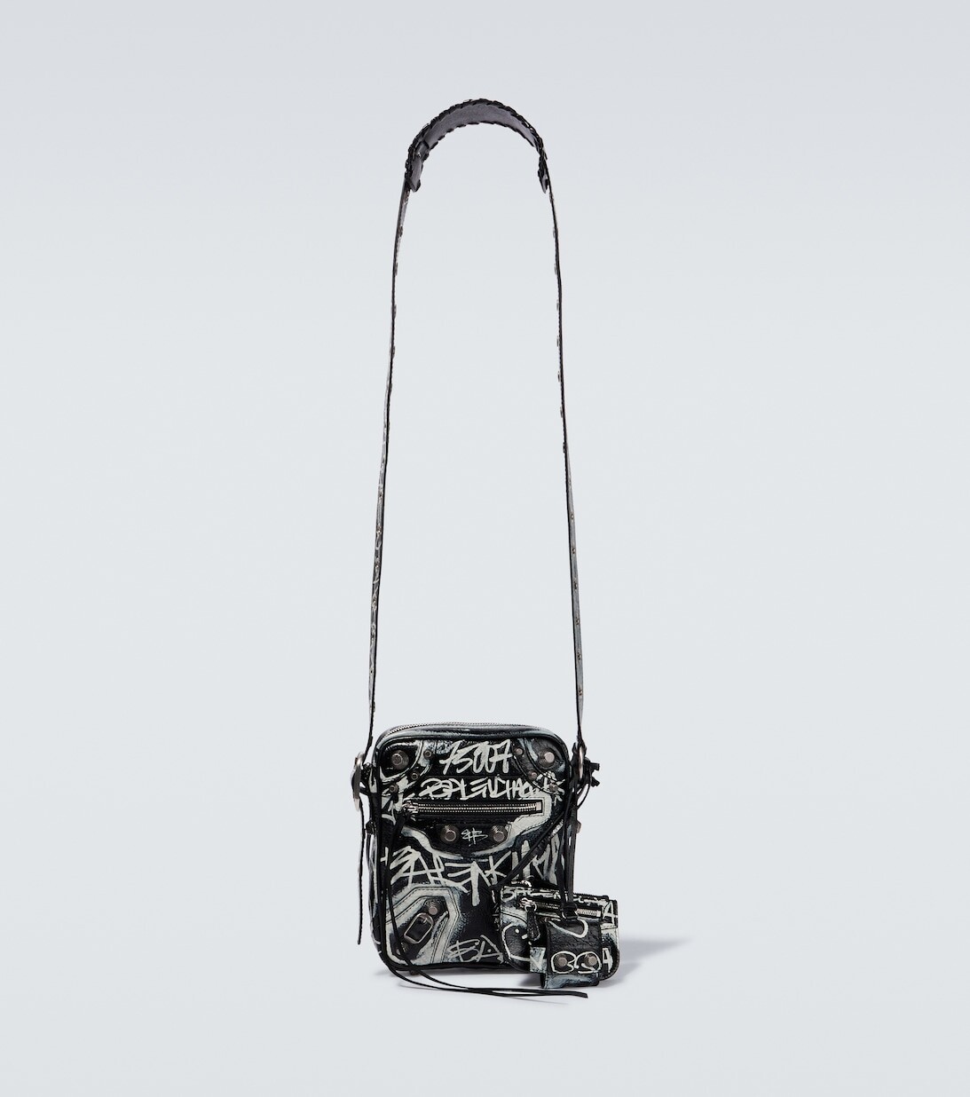 

Кожаная сумка через плечо Balenciaga, черный