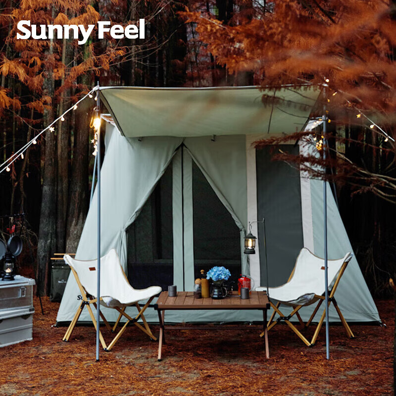 

Sunnyfeel, весенняя хлопковая палатка, оборудование для пикника на открытом воздухе/большая весенняя палатка, зеленый цвет 300*300*200 см