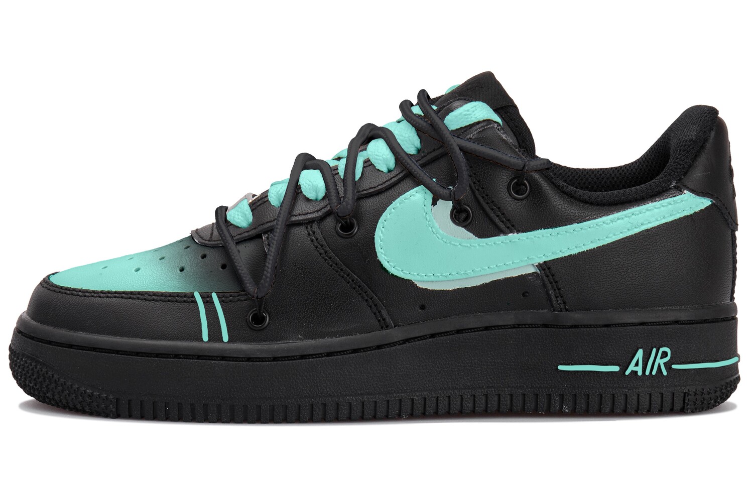 

Кроссовки Nike Air Force 1 Skateboarding Shoes Women's Low-top Black/green, черный/зеленый