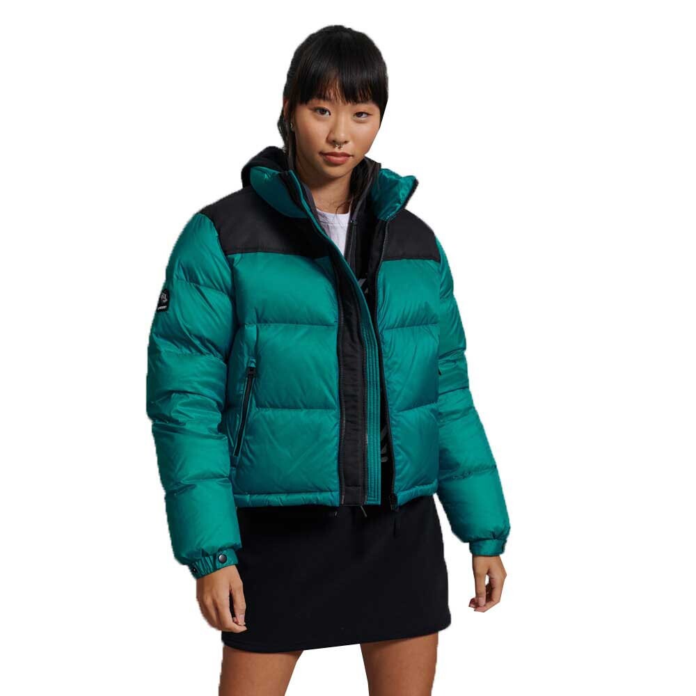 

Куртка Superdry Sportstyle Code Down Puffer, зеленый