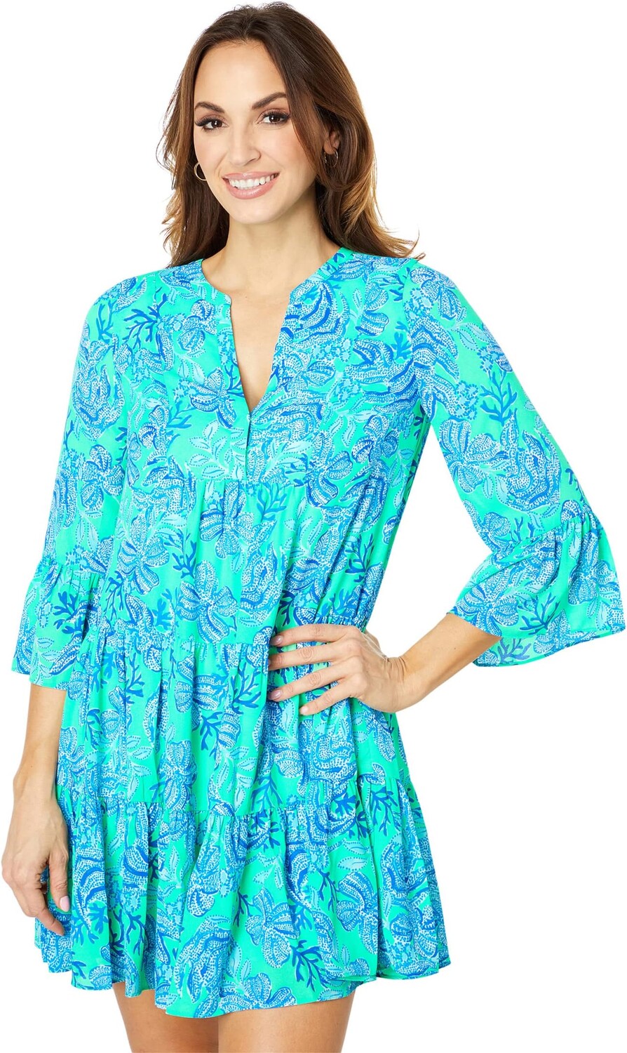 

Платье Габриэля Lilly Pulitzer, цвет Cabana Green Keepin It Reel