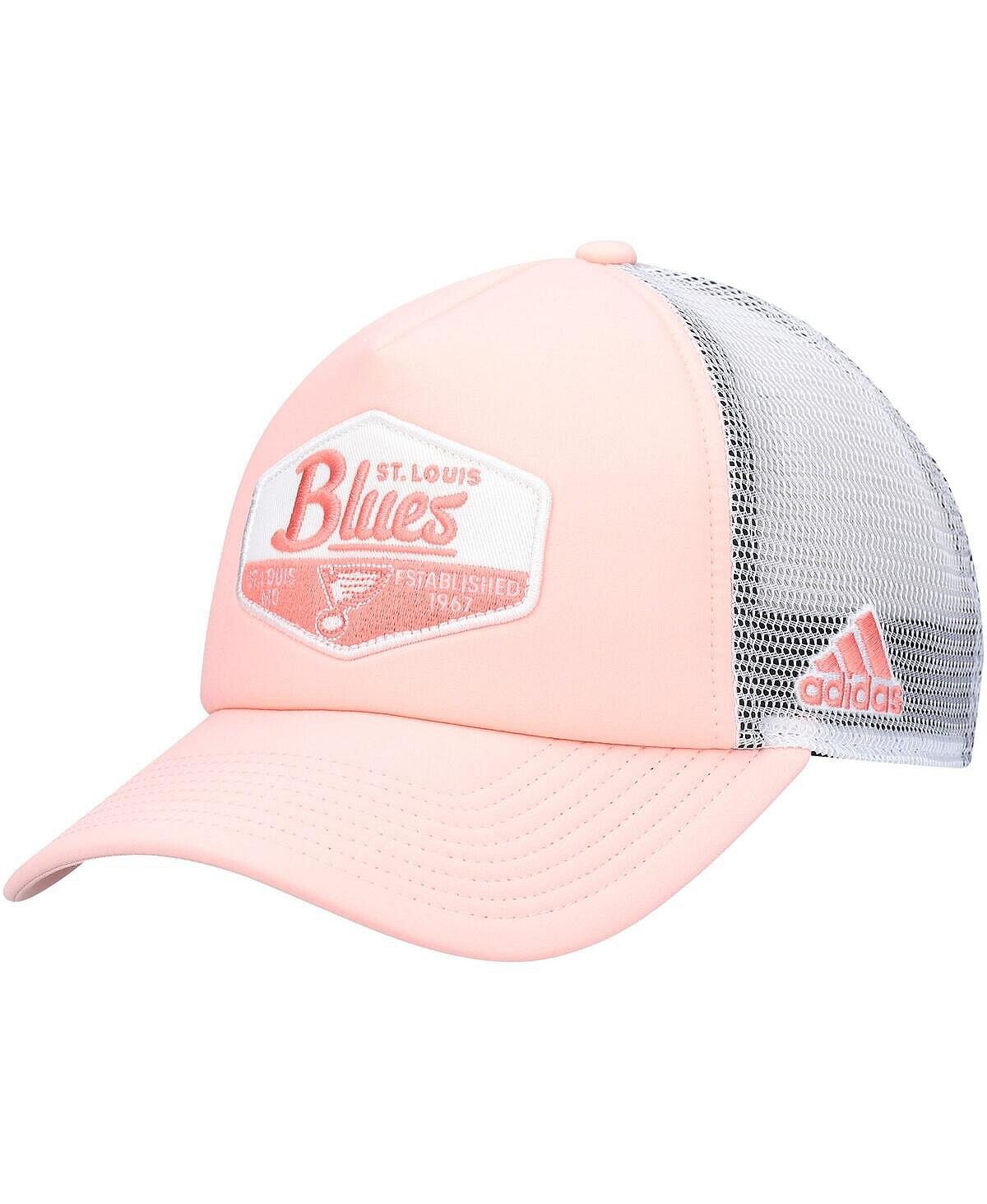 

Мужская розово-белая кепка St. Louis Blues Foam Trucker Snapback adidas