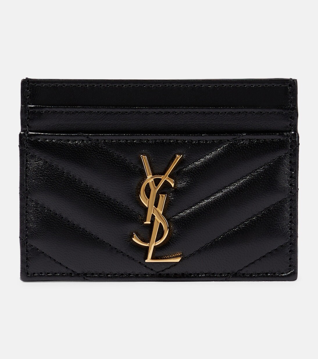 

Визитница cassandre из кожи матлассе Saint Laurent, черный