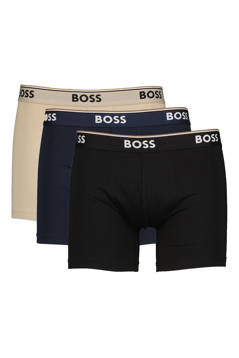 

Боксеры с логотипом на поясе - 3 пары Boss, черный