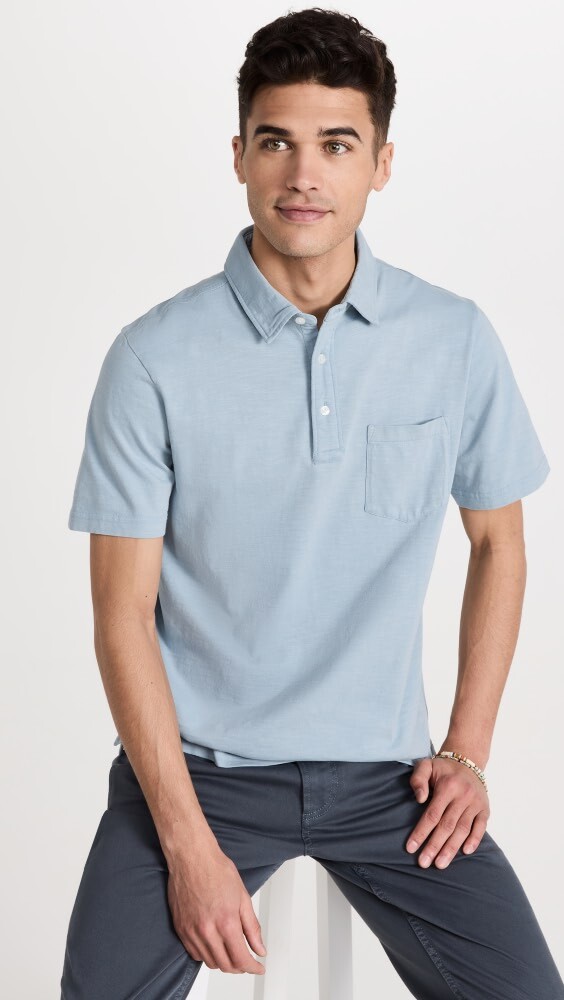 

Поло Faherty Sunwashed T Shirt, синий