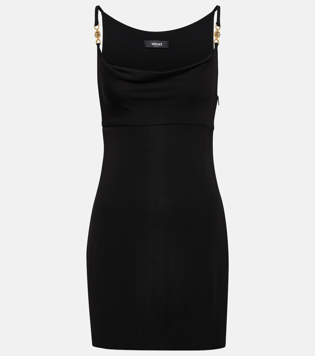 

Трикотажное мини-платье medusa '95 Versace, черный