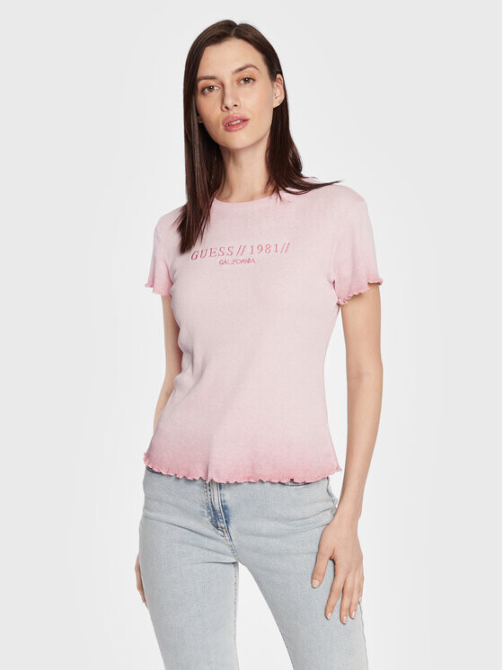 

Футболка стандартного кроя Guess, розовый