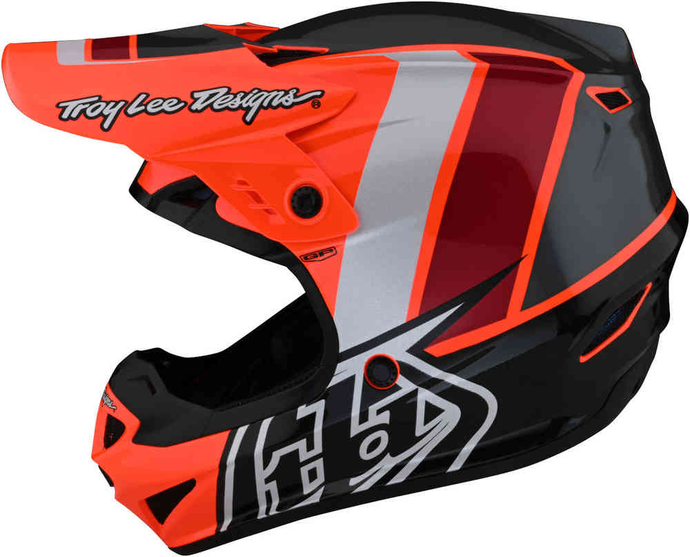 шлем для мотокросса gp ritn troy lee designs красный черный GP Nova Шлем для мотокросса Troy Lee Designs, флуоранжевый оранжевый