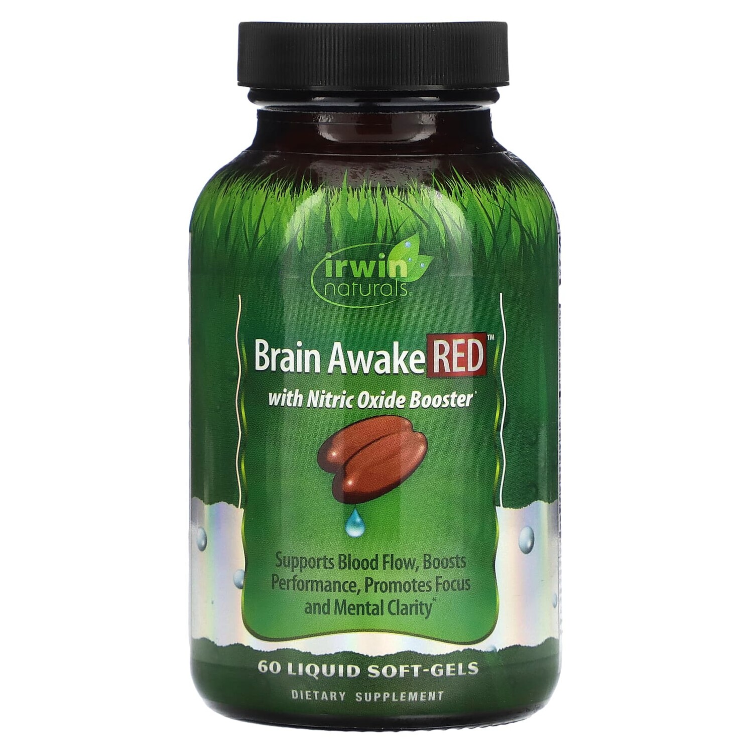

Brain Awake Red, добавка для улучшения работы мозга, 60 желатиновых капсул, Irwin Naturals