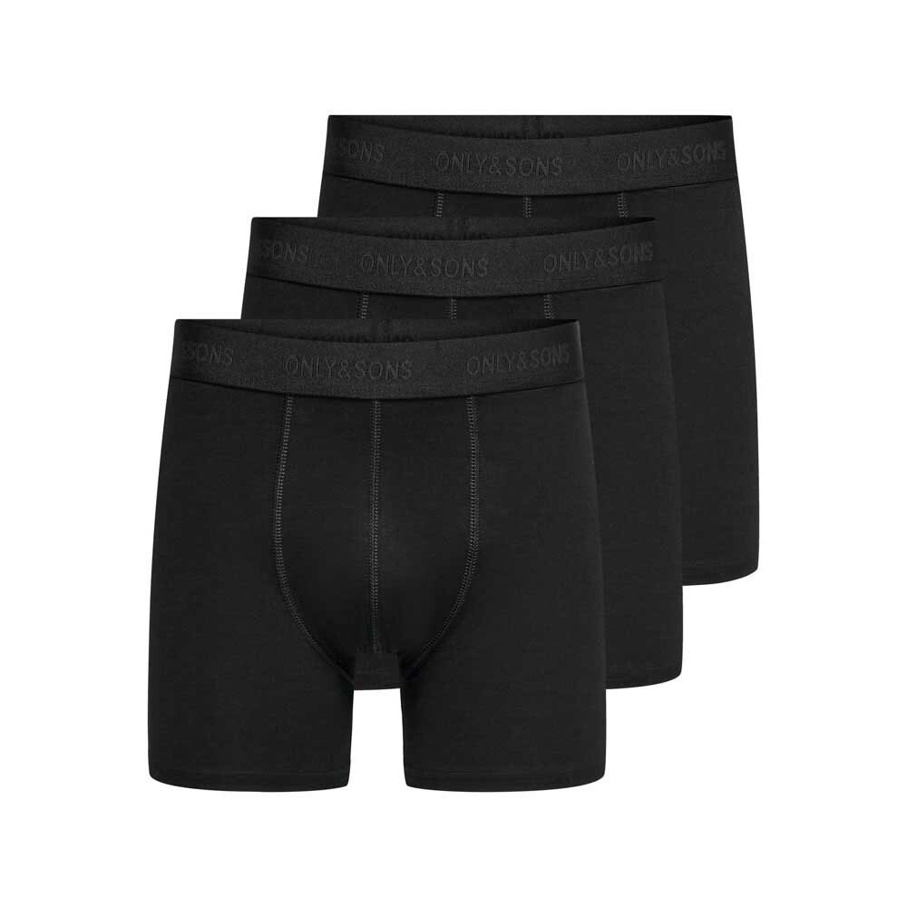 

Боксеры Only & Sons Fitz Solid 3 шт, черный