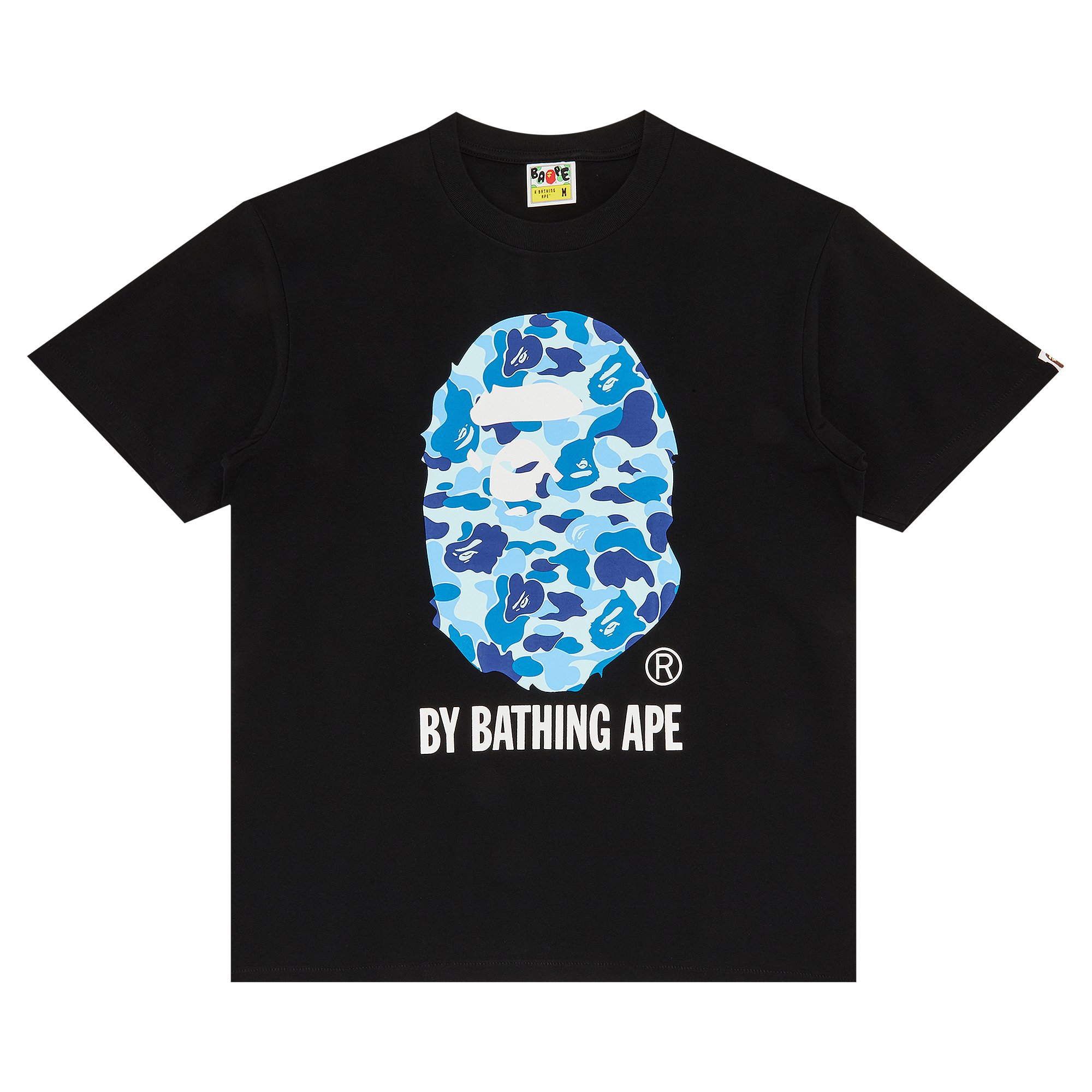 Футболка BAPE ABC Camo By Bathing Ape, цвет Черный/Синий цена и фото