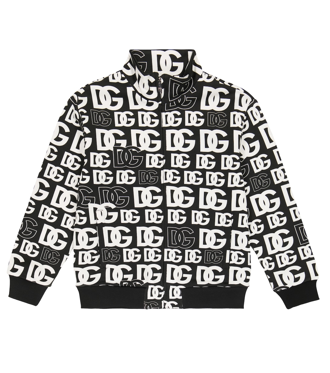 Спортивная куртка из хлопка с логотипом Dolce&Gabbana, черный
