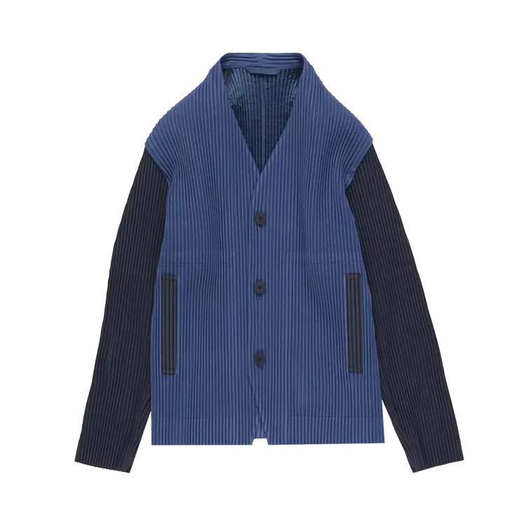 

Куртка Homme Plissé Issey Miyake Color Block 'Stormy Blue', синий