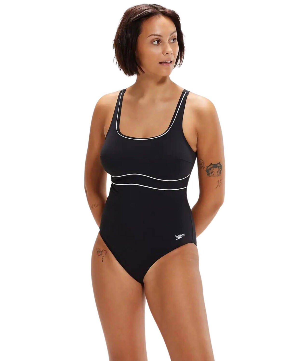 

Купальник Shaping Contour Eclipse с принтом - черный/белый Speedo, черный