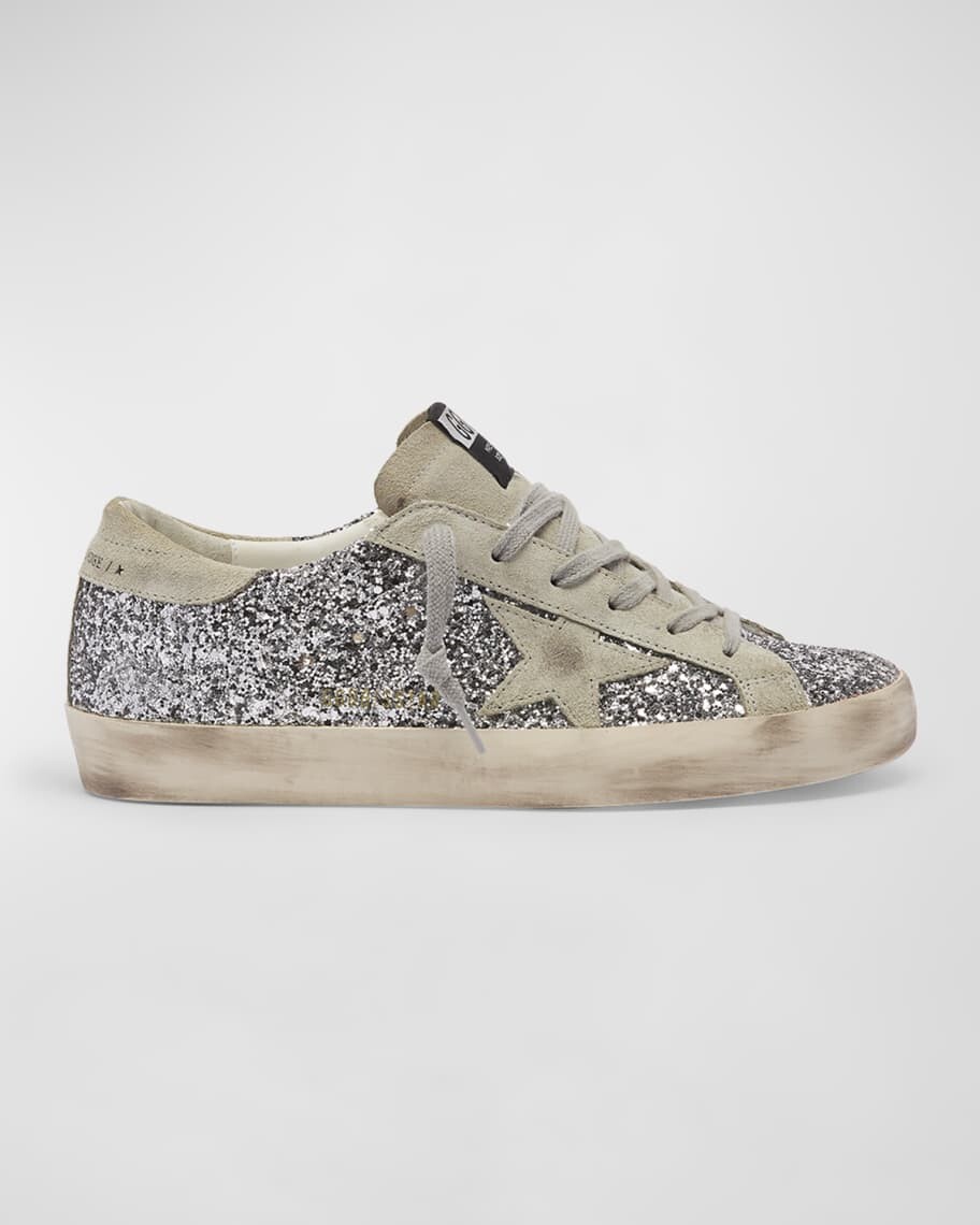 

Замшевые низкие кроссовки Superstar с блестками Golden Goose