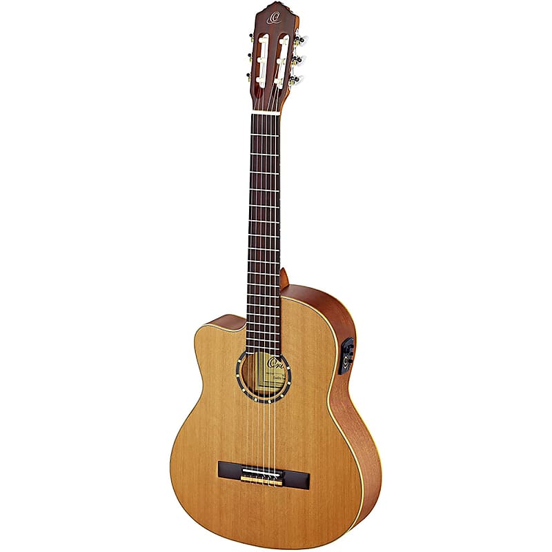 цена Акустическая гитара Ortega Guitars 6 String Family Series Pro Solid Top Acoustic-Electric Nylon Classical Guitar with Bag, Left-Handed