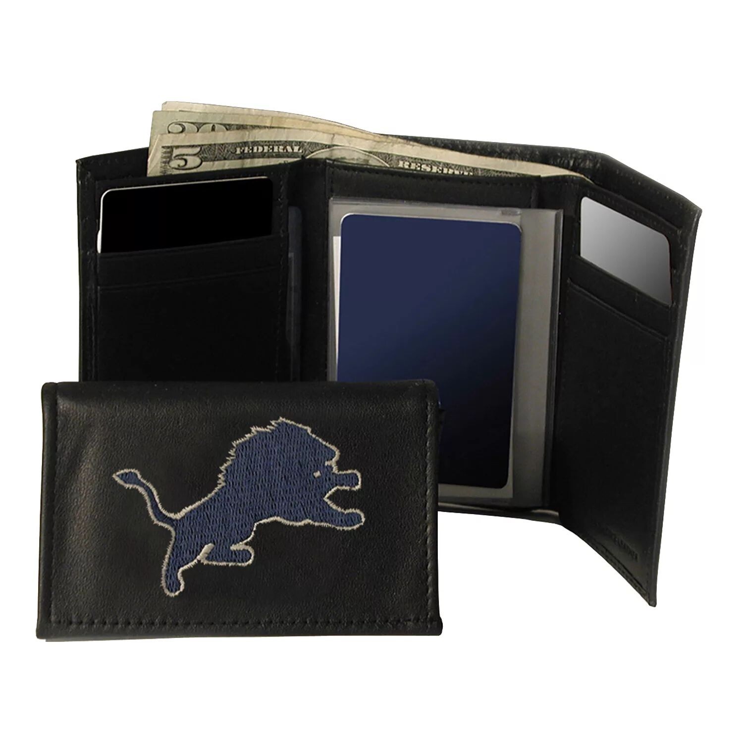 

Кожаный кошелек тройного сложения Detroit Lions
