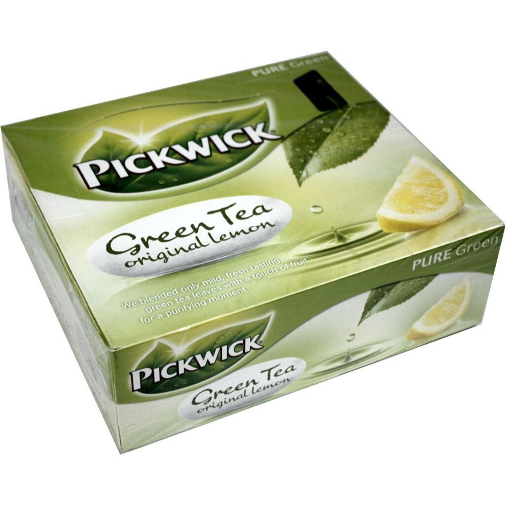 

Pickwick Green Tea Lemon Чайные пакетики 100 пакетиков по 2г в бумажном конверте (Зеленый чай с лимоном)