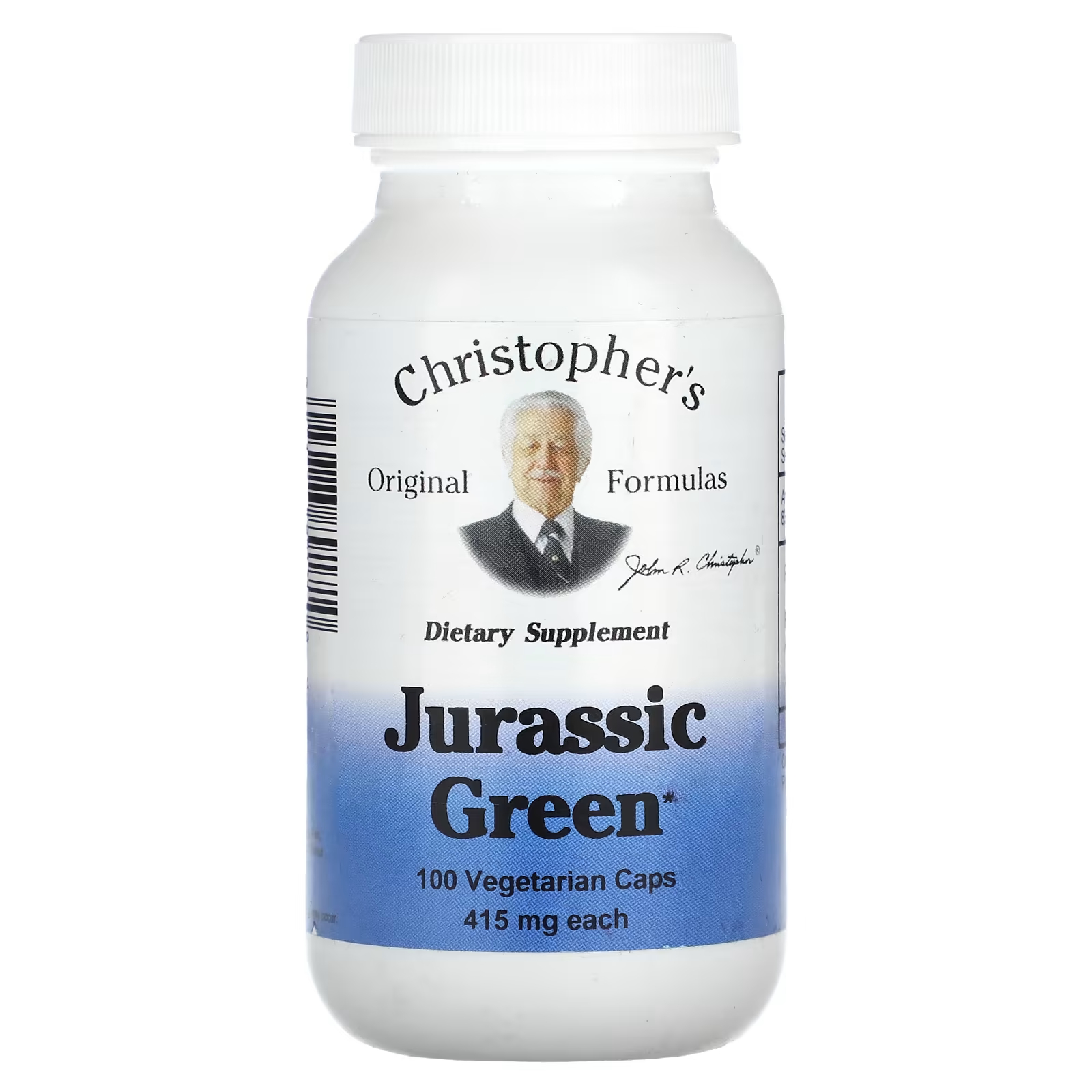 Пищевая добавка Christopher's Original Formulas Jurassic Green 415 мг, 100 капсул смесь для окрашиванния пищевых продуктов жидкий бежевая 30г