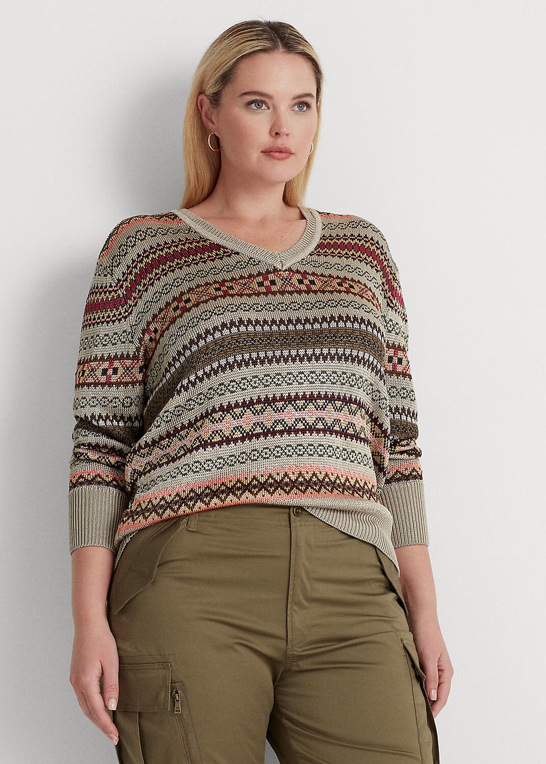 

Свитер Fair Isle с v-образным вырезом