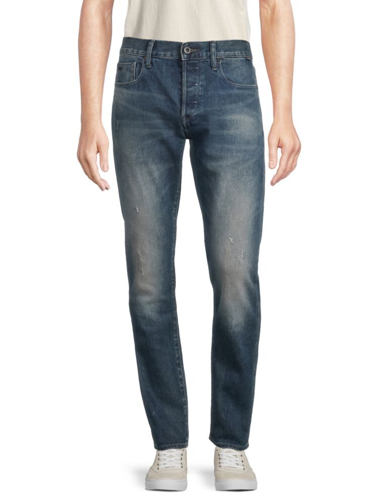 

Джинсы узкого кроя с кошачьими царапинами G-Star Raw, цвет Antique Medium