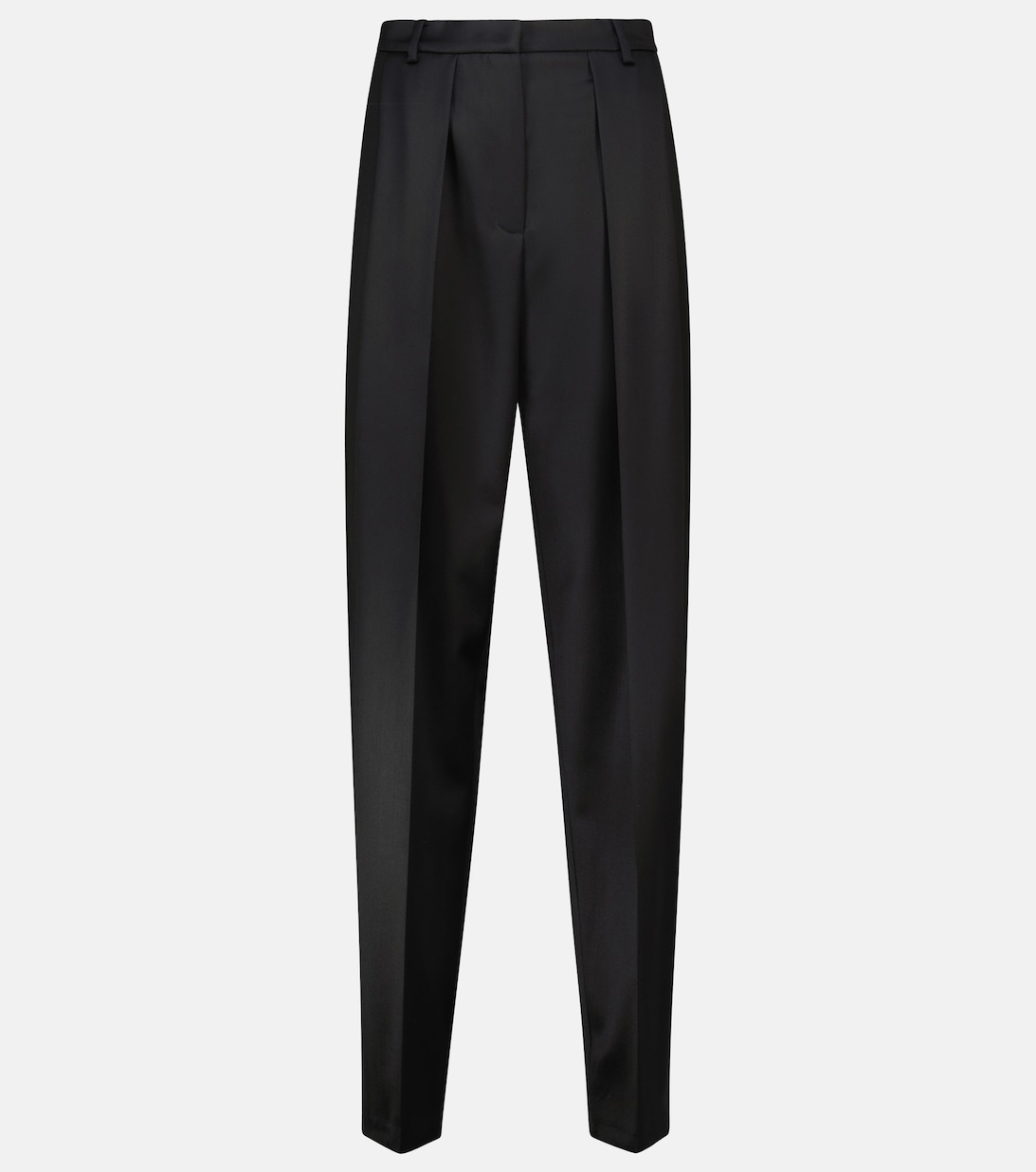Зауженные шерстяные брюки с высокой посадкой MAGDA BUTRYM, черный magda butrym джинсовые брюки