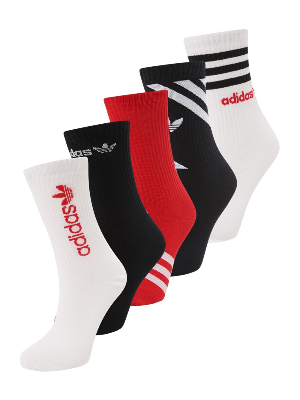 

Носки Adidas Graphic Crew, огненно-красный/черный/белый