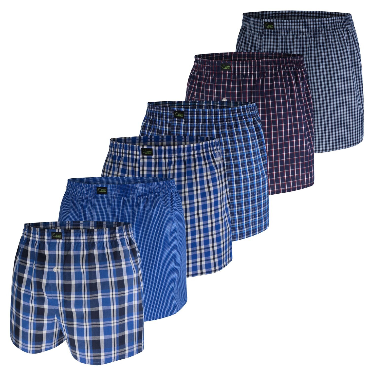 

Боксеры green panther Webboxershorts 6 шт, цвет Navy / Blau / Karo